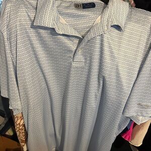 Hogan Men's Blue Patterned Polo Shirt